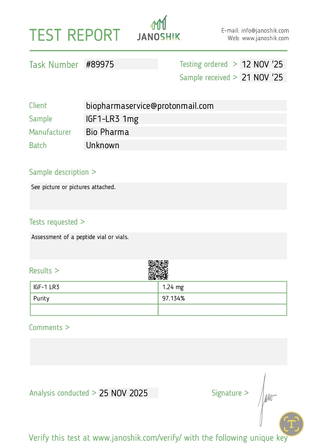IGF-1 LR3 (1mg) - Image 2